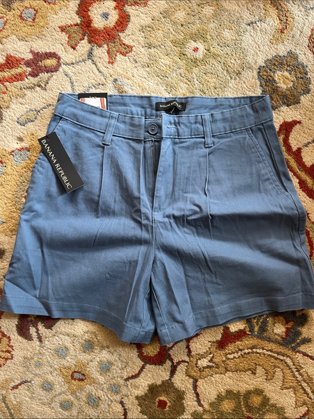 NWT Banana Republic Dusty Blue High Waist Pleated Women's Shorts